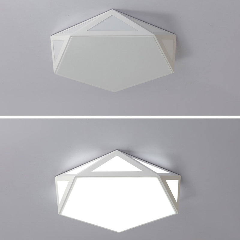 Creative Geometric Flush Mount Ceiling Light Colorful Macaron Lamp for Kid's Room