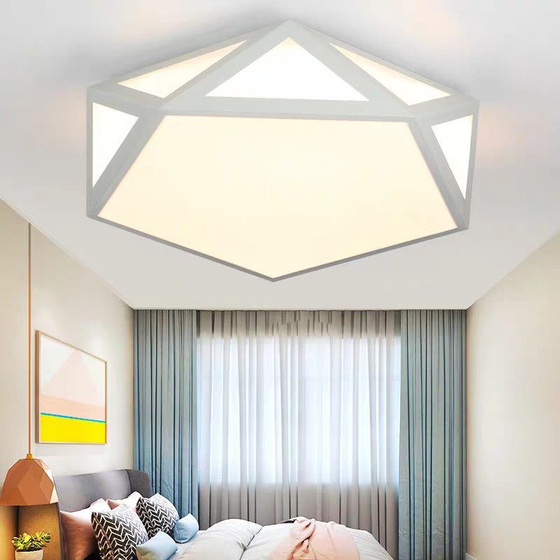 Creative Geometric Flush Mount Ceiling Light Colorful Macaron Lamp for Kid's Room