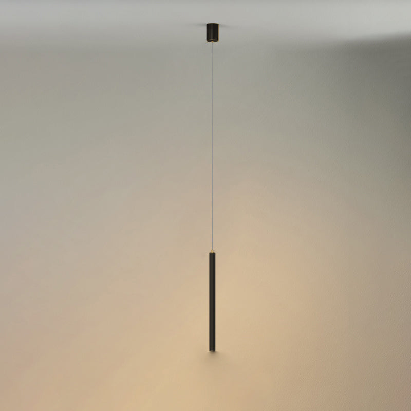 Modern Round Metal Tube 3W LED Pendant Light Long Line Lamps for Bedroom Dinning Room