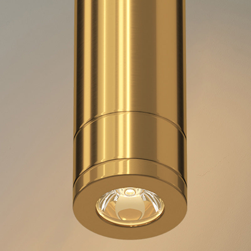 Modern Round Metal Tube 3W LED Pendant Light Long Line Lamps for Bedroom Dinning Room