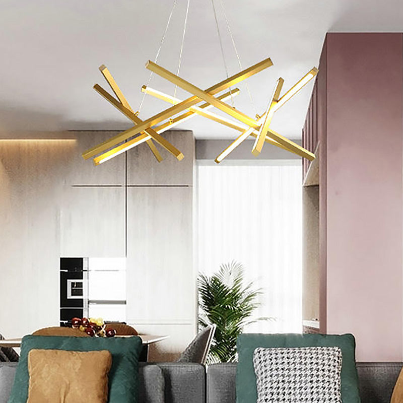 Estilo moderno colgante colgante colgante acrílico lámparas de luz para sala de estar dormitorio