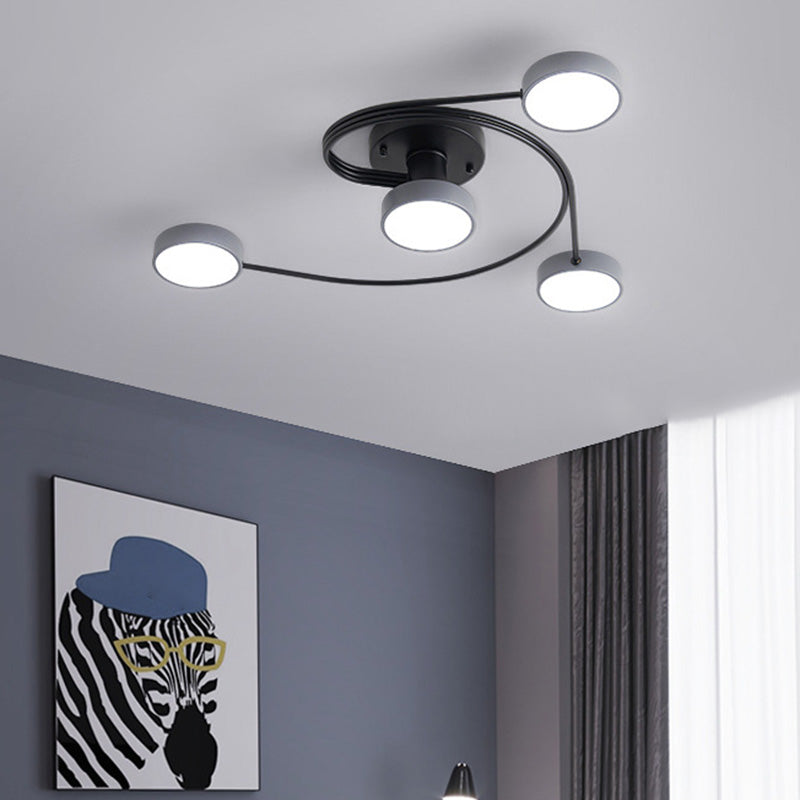Nordic Style Flush Mount Plafondlamp Eenvoudige Moderne Creatieve Plafondlamp voor Woonkamer