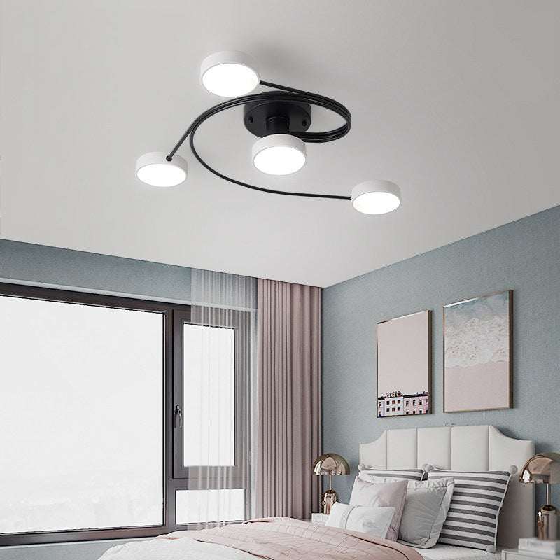 Nordic Style Flush Mount Plafondlamp Eenvoudige Moderne Creatieve Plafondlamp voor Woonkamer