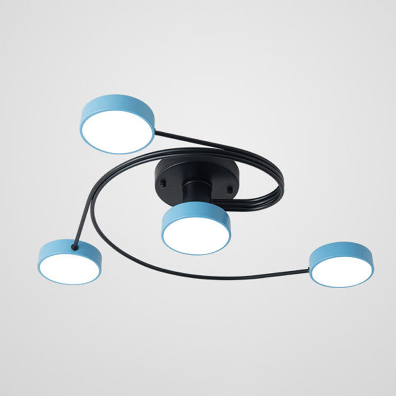 Nordic Style Flush Mount Plafondlamp Eenvoudige Moderne Creatieve Plafondlamp voor Woonkamer