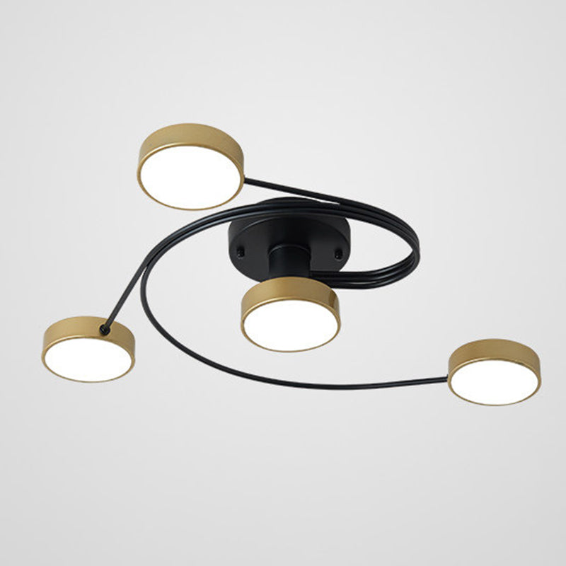 Nordic Style Flush Mount Plafondlamp Eenvoudige Moderne Creatieve Plafondlamp voor Woonkamer