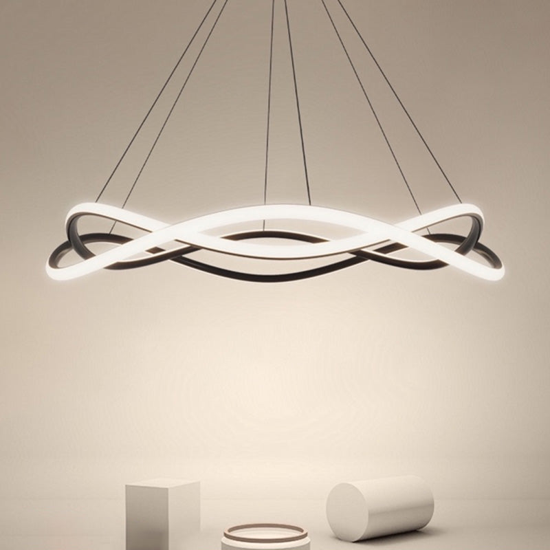 Luces de techo de giro estilos modernos de acrílico acrílico para dormitorio de sala de estar