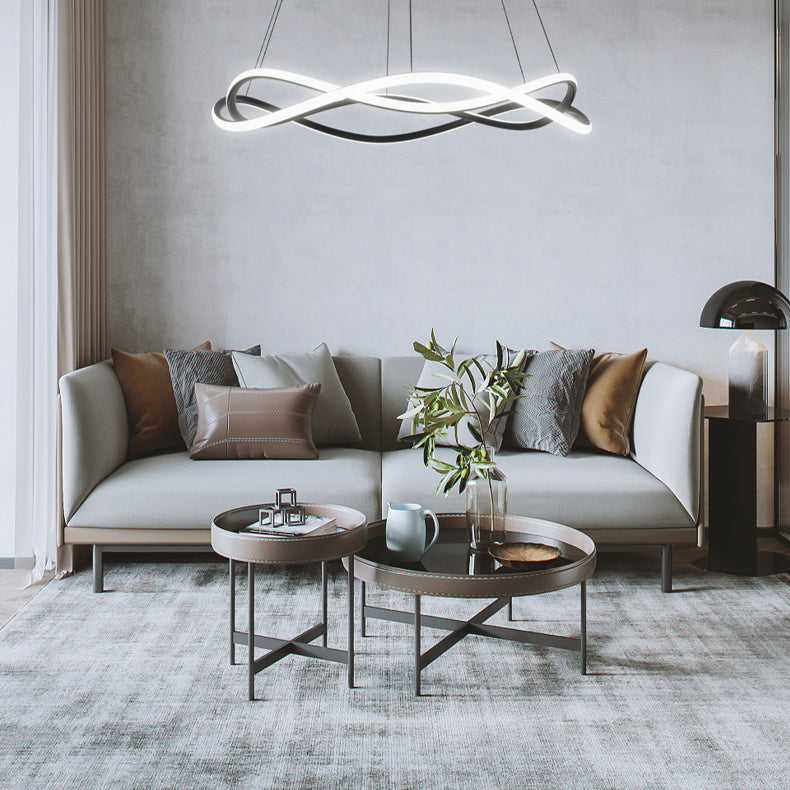 Twist Ceiling Lights White Acrylic LED Modern Styles for Living Room Bedroom