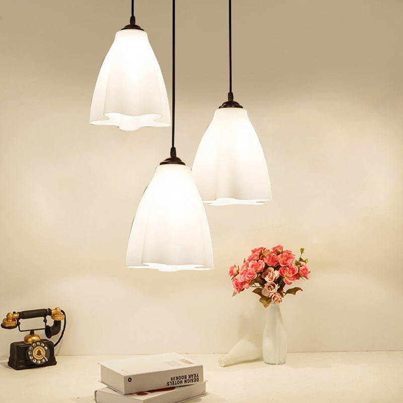 Glaswellplätze anheize Beleuchtung moderne 3 Kopfhängelampe für Esszimmer