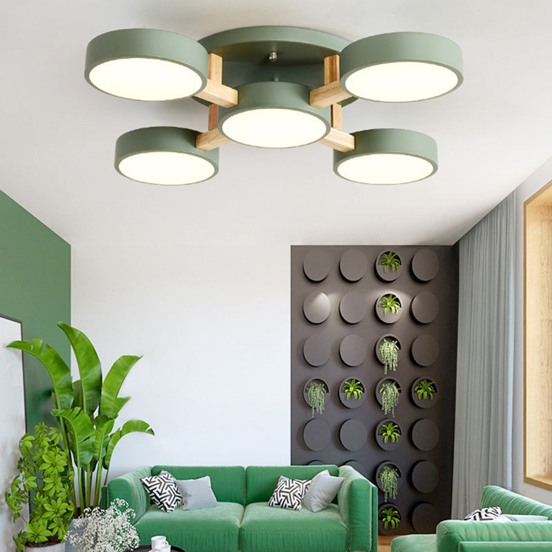 Makaron Unterputz-Deckenleuchte mit mehreren Lichtern für Wohnzimmer, Kinderzimmer