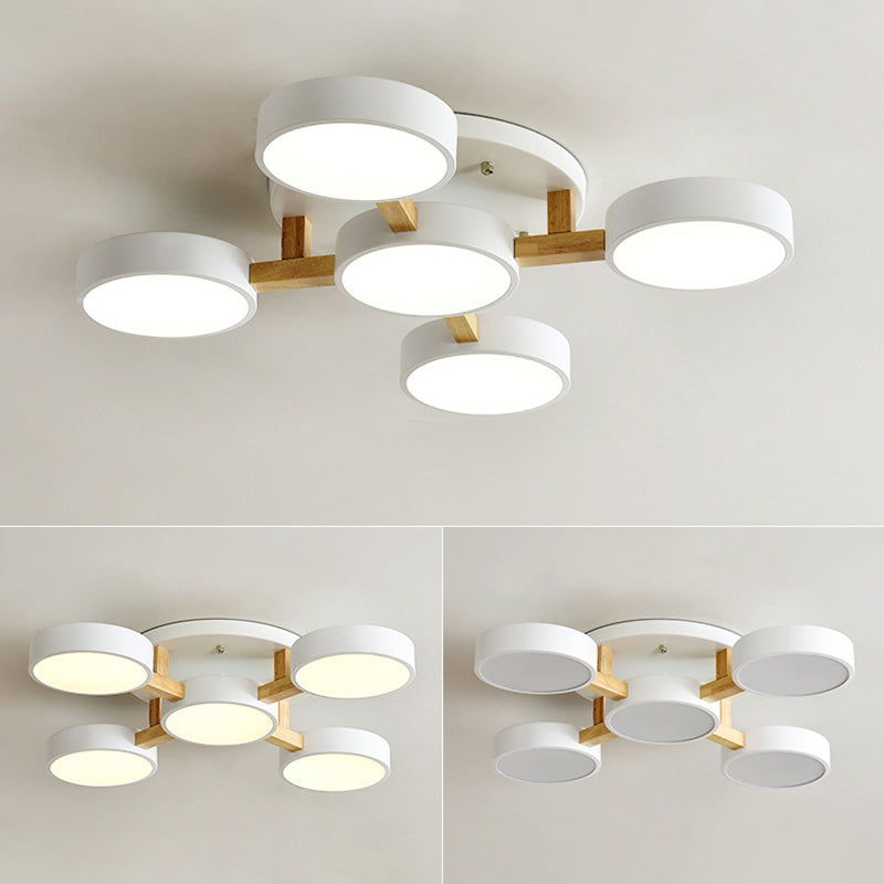 Makaron Unterputz-Deckenleuchte mit mehreren Lichtern für Wohnzimmer, Kinderzimmer