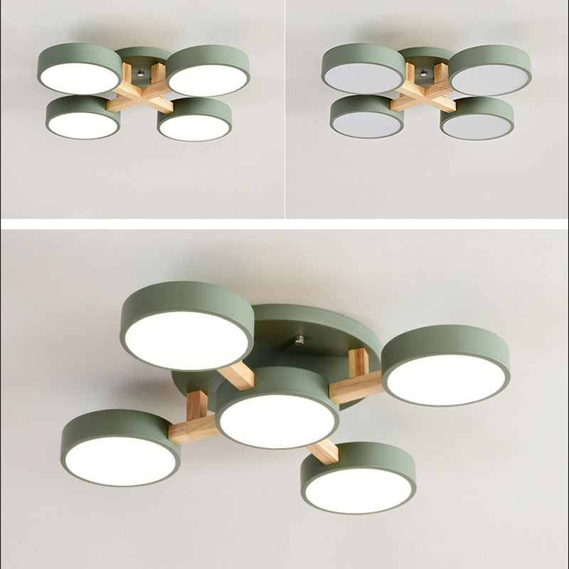 Makaron Unterputz-Deckenleuchte mit mehreren Lichtern für Wohnzimmer, Kinderzimmer