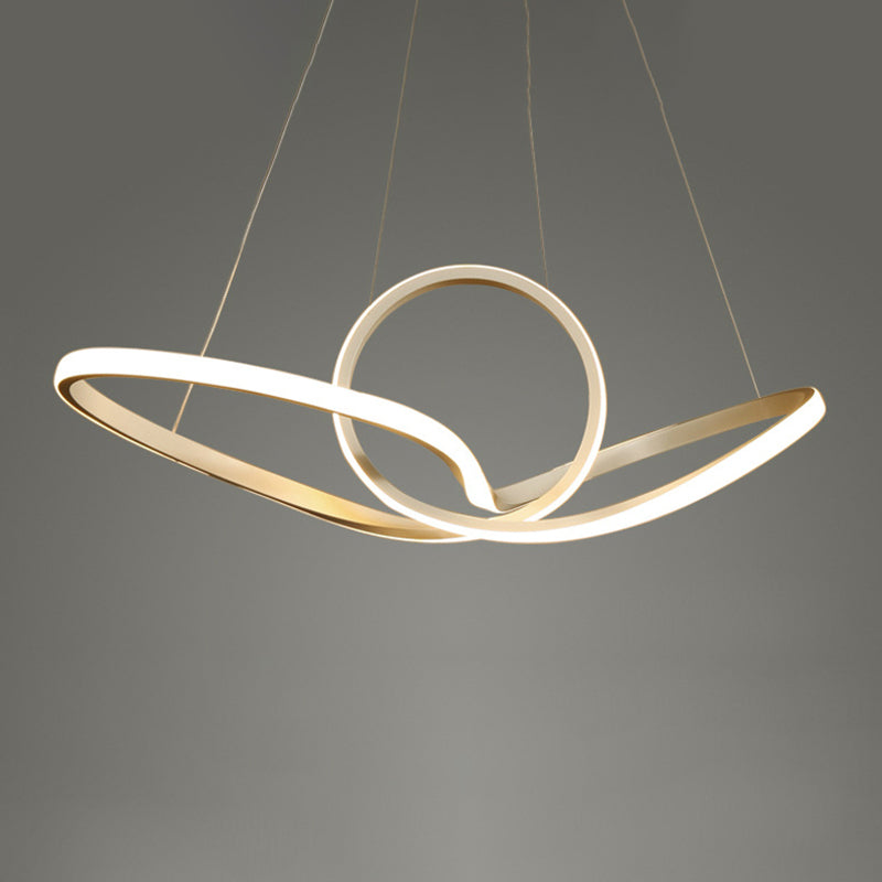 3 Farbe optional moderne Turn -Kronleuchter LED Hängende Leuchten für Wohnzimmer Schlafzimmer