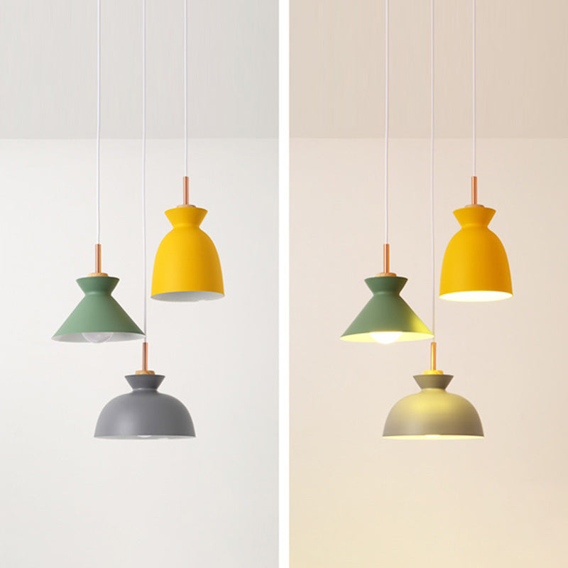 Macron Hanging Light Bowl Shape Single Light Metal Modern Pendant Light for Dinning Room