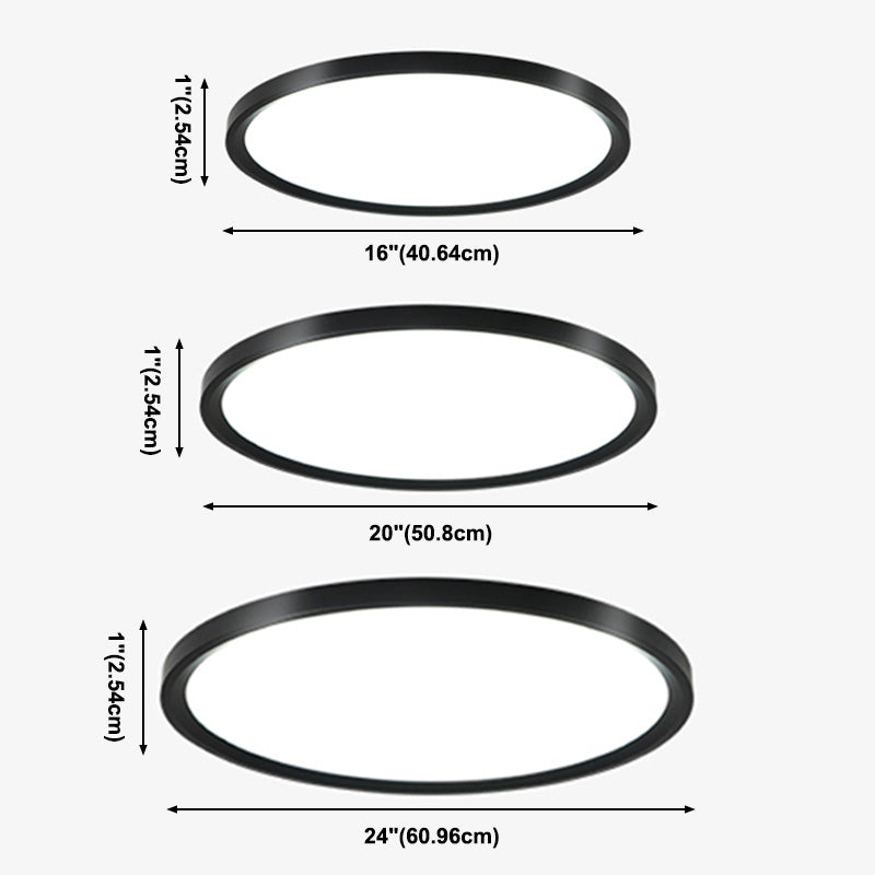 Nordic Style Ultra-fine Flush Mount Ceiling Lamp for Living Room Study Room