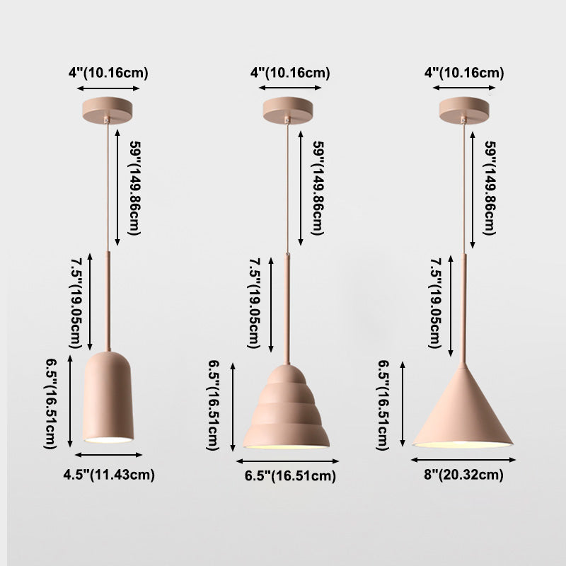 Lámpara colgante de techo Macron Luz de techo de metal simple para dormitorio de comedor