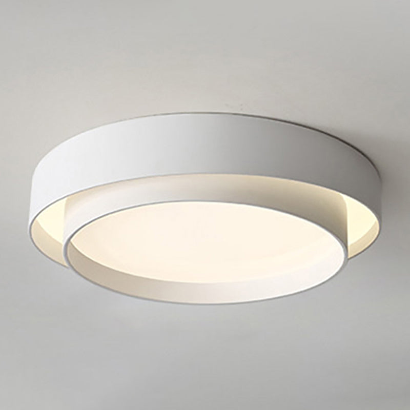 Modern Flush Mount Ceiling Light with Iron Art & Acrylic Shade for Living Room