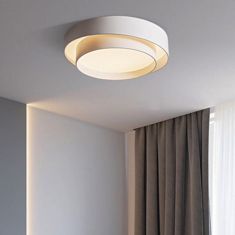 Modern Flush Mount Ceiling Light with Iron Art & Acrylic Shade for Living Room