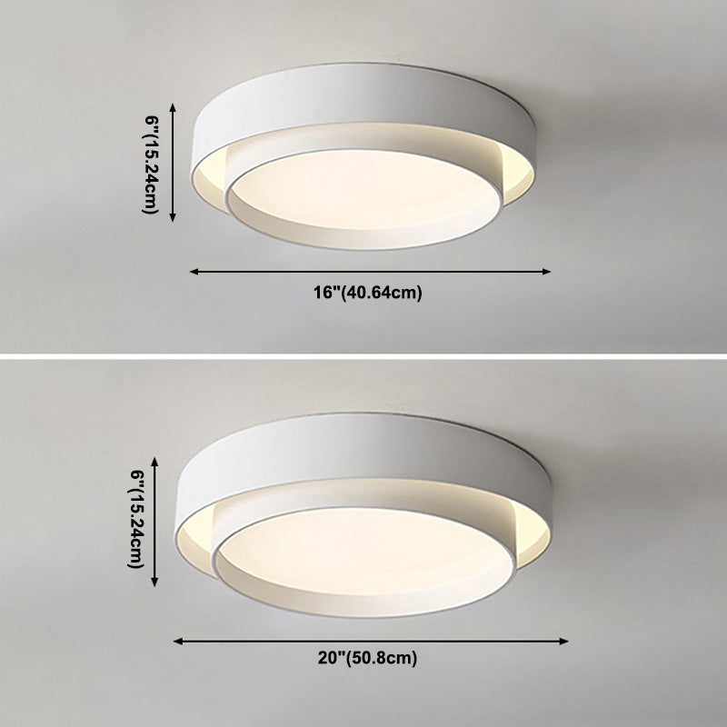 Modern Flush Mount Ceiling Light with Iron Art & Acrylic Shade for Living Room