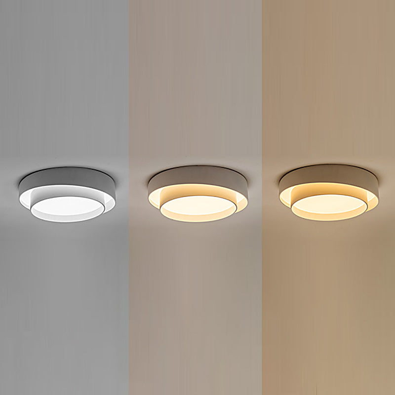 Lámpara de techo moderna de montaje empotrado con arte en hierro y pantalla acrílica para sala de estar