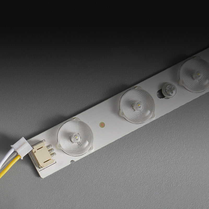 Lámpara de techo moderna de montaje empotrado con arte en hierro y pantalla acrílica para sala de estar