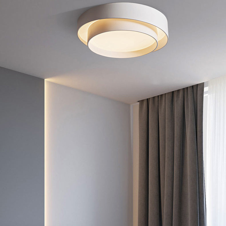 Modern Flush Mount Ceiling Light with Iron Art & Acrylic Shade for Living Room