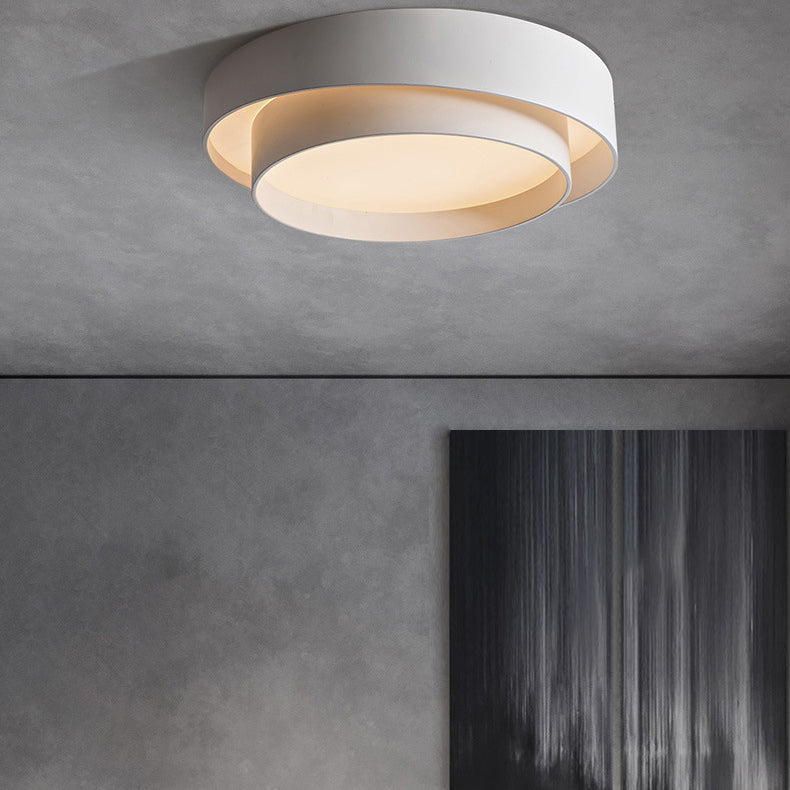 Modern Flush Mount Ceiling Light with Iron Art & Acrylic Shade for Living Room