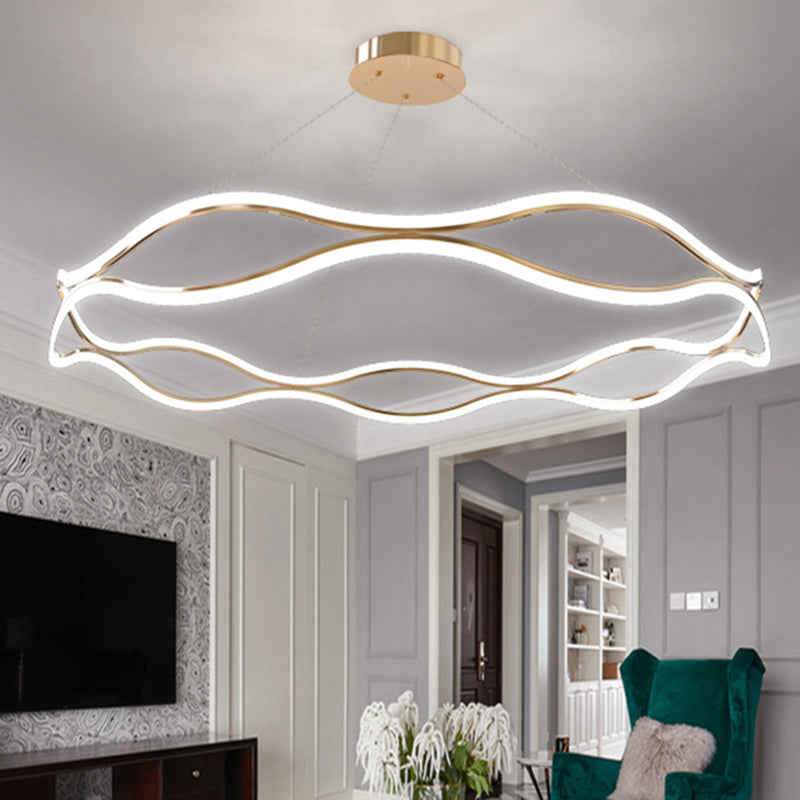 Curve lampadari a LED moderni LED ACRILICO LED LEGGIO PER LA CAMERA DA PASSEGIA CAMERA