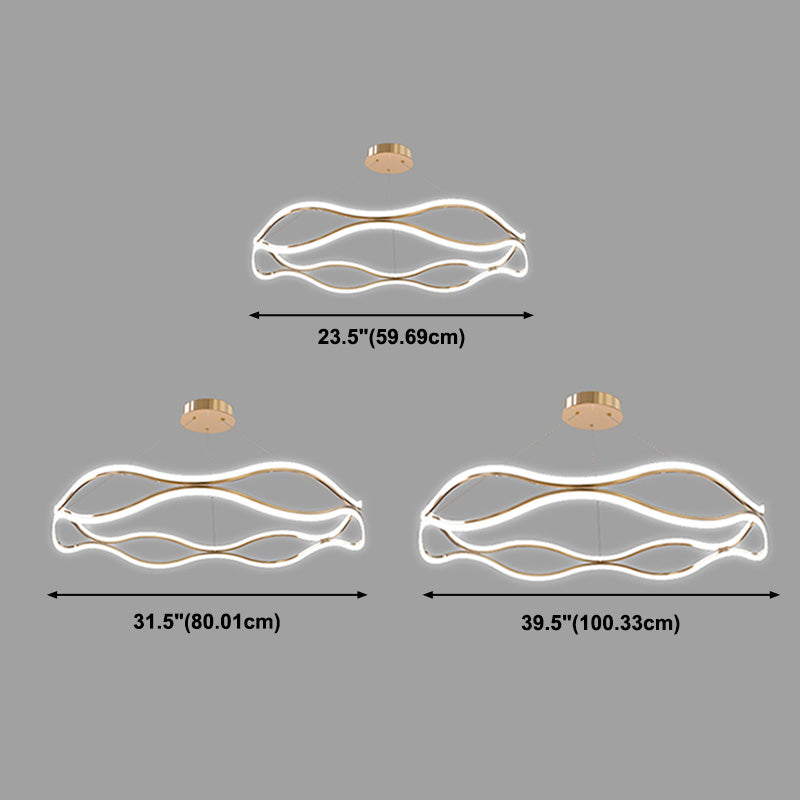 Curve lampadari a LED moderni LED ACRILICO LED LEGGIO PER LA CAMERA DA PASSEGIA CAMERA