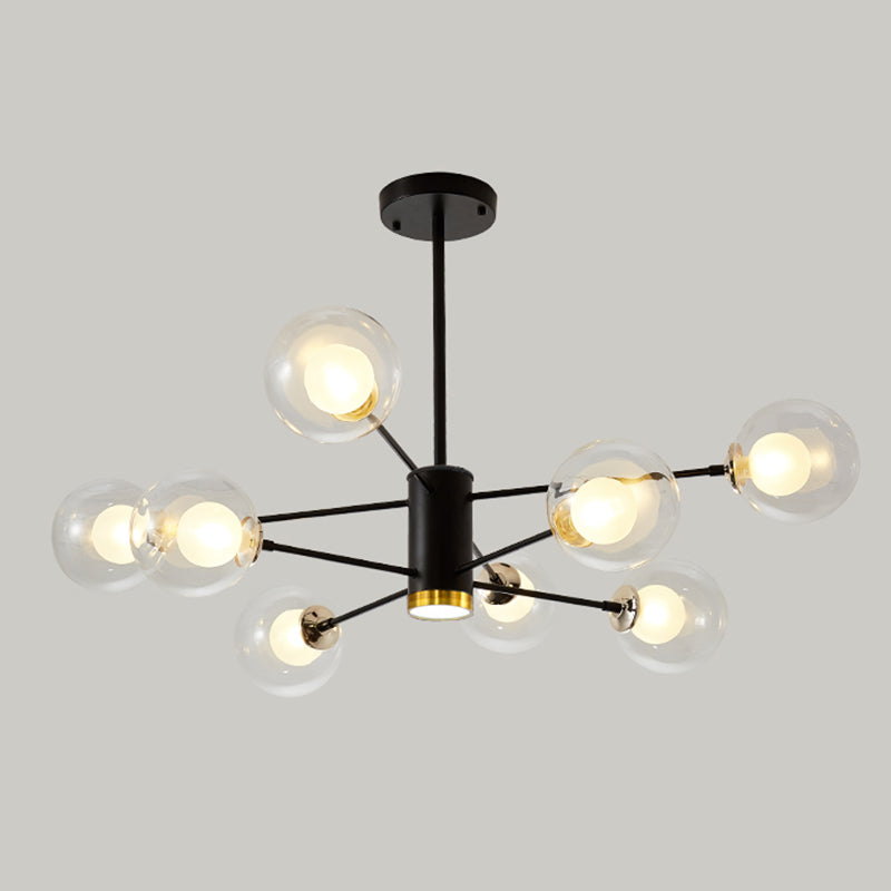 2 Schichten minimalistischer Kronleuchter Glasanhänger Kronleuchter für Esszimmer Schlafzimmer