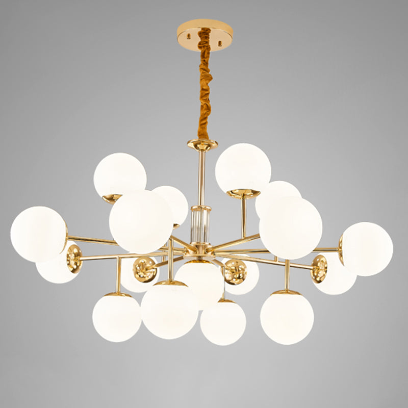 Araña de rama dorada luz colgante de estilo moderno para dormitorio de sala de estar