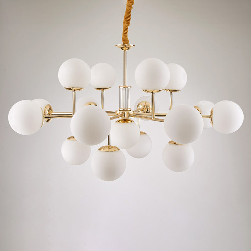 Araña de rama dorada luz colgante de estilo moderno para dormitorio de sala de estar