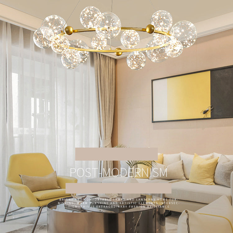 Lámpara colgante de estilo contemporáneo de araña colgante de sputnik para dormitorio de sala de estar