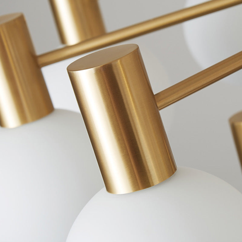 Lampadario moderno del lampadario a globo con tonalità di vetro adatto alla camera da letto del soggiorno