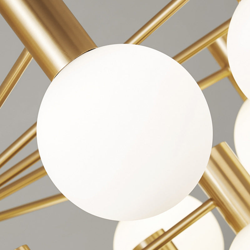 Lampadario moderno del lampadario a globo con tonalità di vetro adatto alla camera da letto del soggiorno