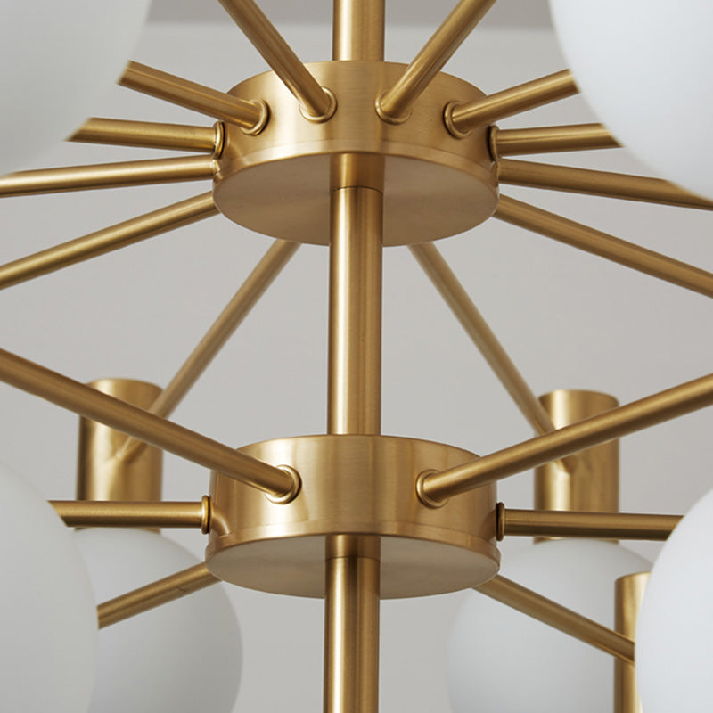 Lampadario moderno del lampadario a globo con tonalità di vetro adatto alla camera da letto del soggiorno