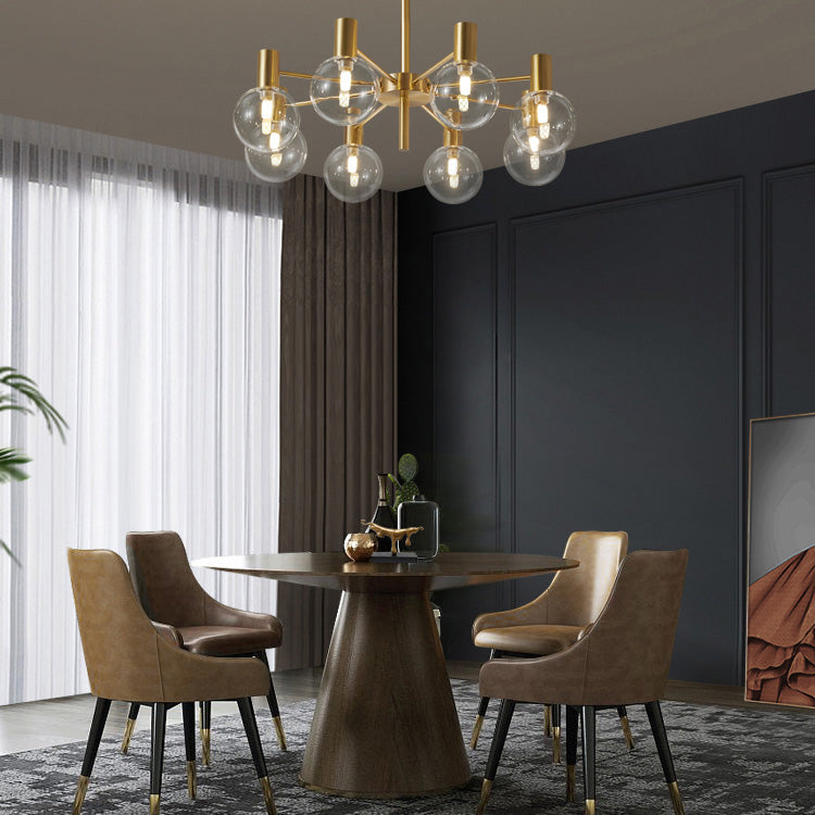 Lampadario moderno del lampadario a globo con tonalità di vetro adatto alla camera da letto del soggiorno