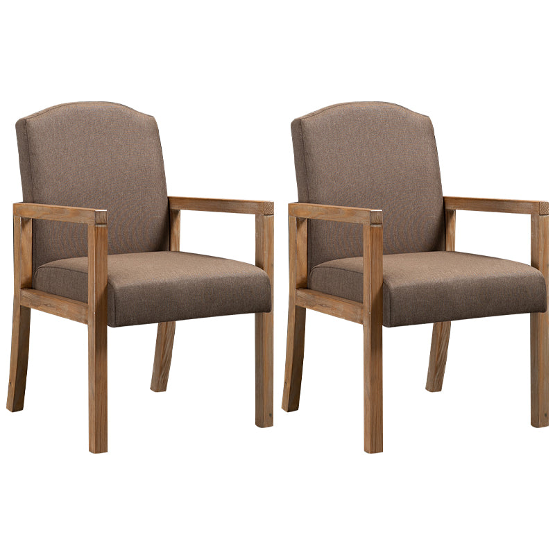 Chaise de salle à manger carrée de cuisine contemporaine Parsons Dining Dining Side Fix avec des jambes en bois