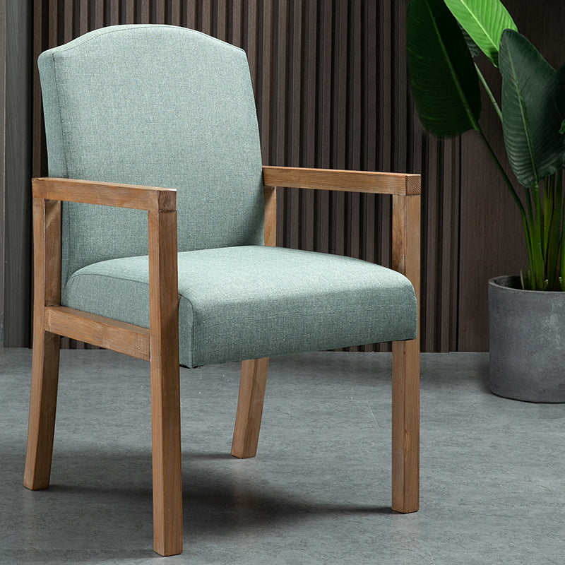 Chaise de salle à manger carrée de cuisine contemporaine Parsons Dining Dining Side Fix avec des jambes en bois