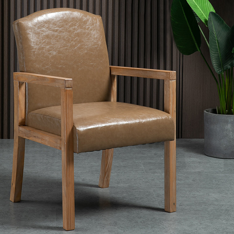 Chaise de salle à manger carrée de cuisine contemporaine Parsons Dining Dining Side Fix avec des jambes en bois