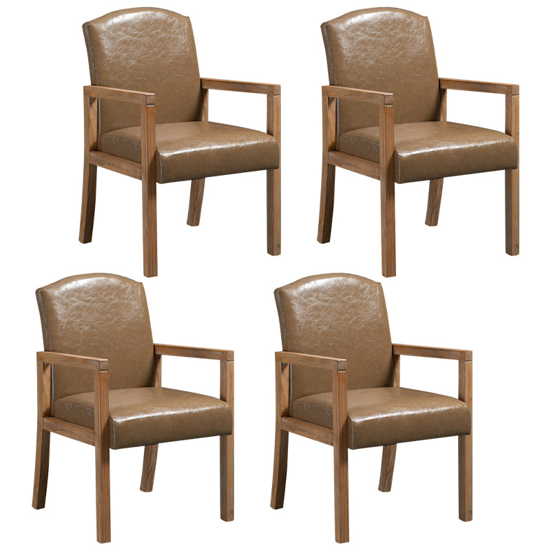 Chaise de salle à manger carrée de cuisine contemporaine Parsons Dining Dining Side Fix avec des jambes en bois