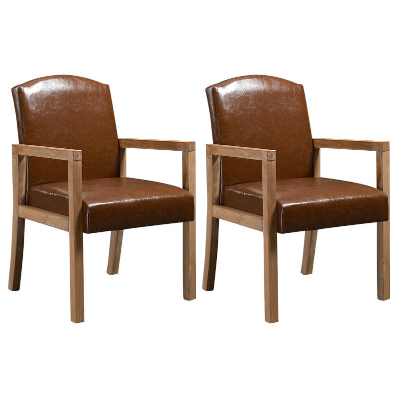 Chaise de salle à manger carrée de cuisine contemporaine Parsons Dining Dining Side Fix avec des jambes en bois