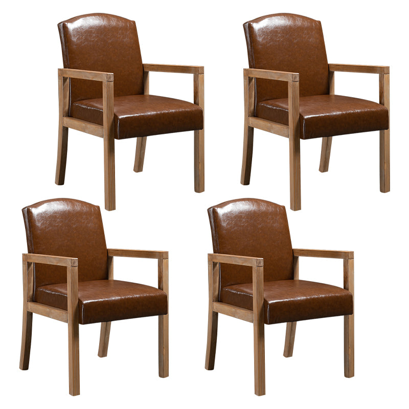 Chaise de salle à manger carrée de cuisine contemporaine Parsons Dining Dining Side Fix avec des jambes en bois