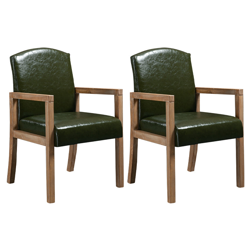 Chaise de salle à manger carrée de cuisine contemporaine Parsons Dining Dining Side Fix avec des jambes en bois