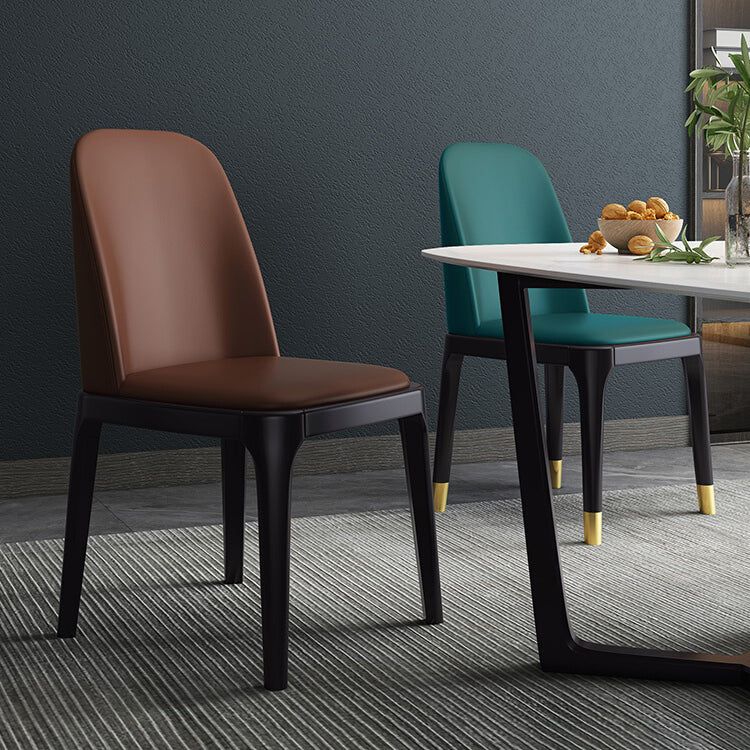 Industrial Style Side Chairs Oak Solid Wood Dining Room Side Chair Set