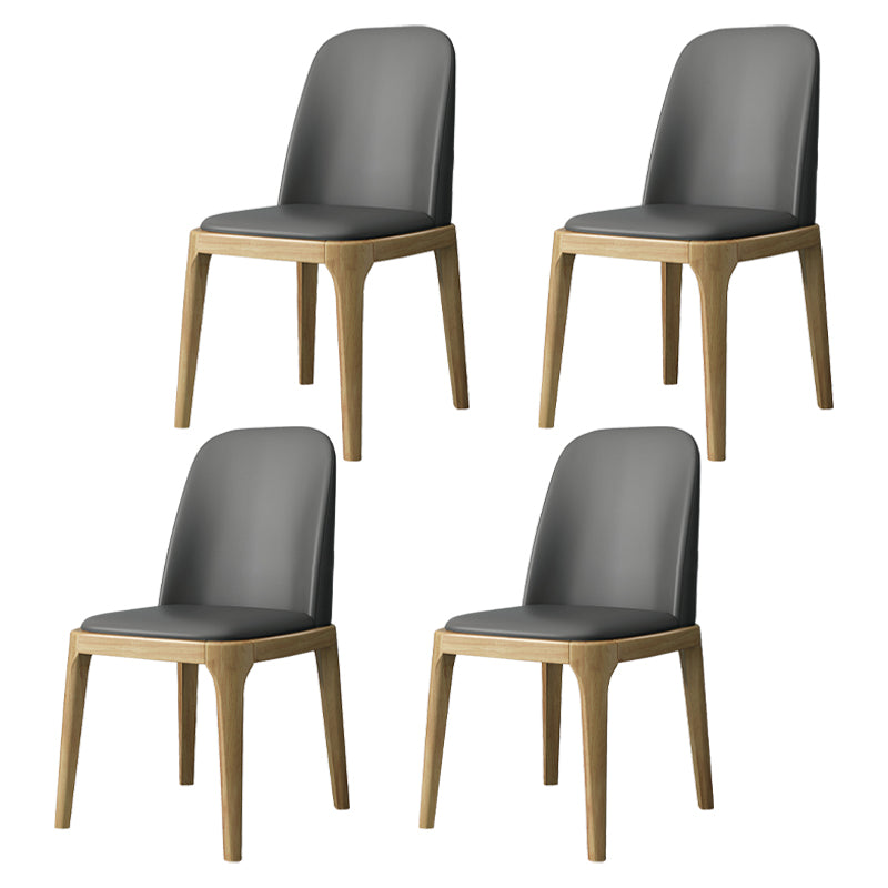Industrial Style Side Chairs Oak Solid Wood Dining Room Side Chair Set