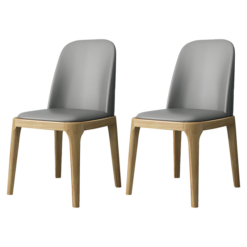 Industrial Style Side Chairs Oak Solid Wood Dining Room Side Chair Set