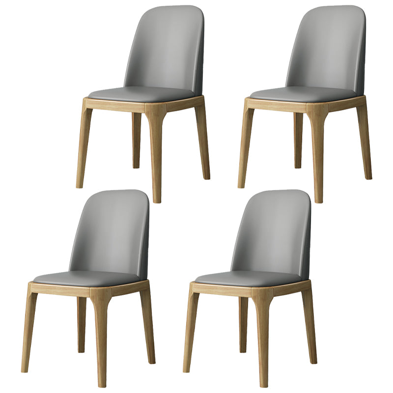 Industrial Style Side Chairs Oak Solid Wood Dining Room Side Chair Set