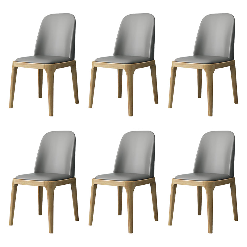 Industrial Style Side Chairs Oak Solid Wood Dining Room Side Chair Set