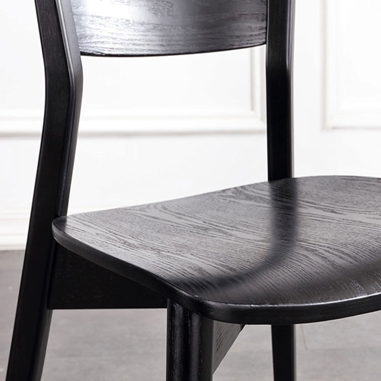 Chaises de salle à manger latérales en bois contemporaines, sans accoudoirs, à dossier ouvert, pour usage domestique