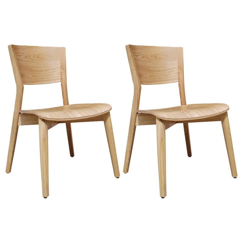Chaises de salle à manger latérales en bois contemporaines, sans accoudoirs, à dossier ouvert, pour usage domestique